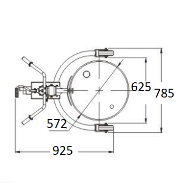 Тележка бочкокат DT-300 схема