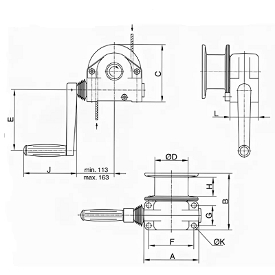 Лебедка консольная ручная Pfaff KAL 1120