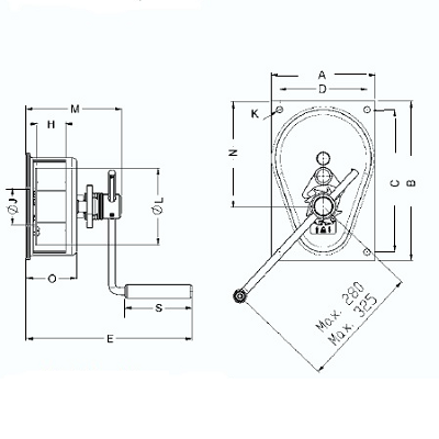 Компактная настенная лебедка Pfaff МWS 300